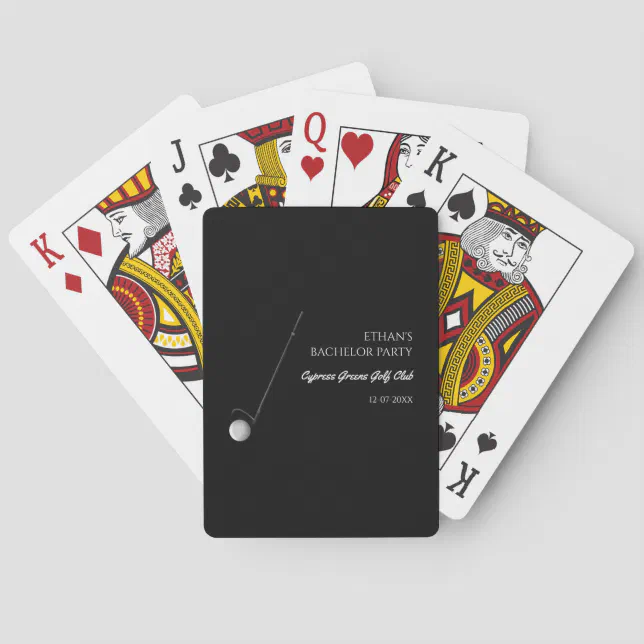 Golf Bachelor Party - Golfing trip Classic Stylish Poker Cards