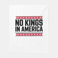 No Kings In America USA Minimal Clean Fleece Blanket