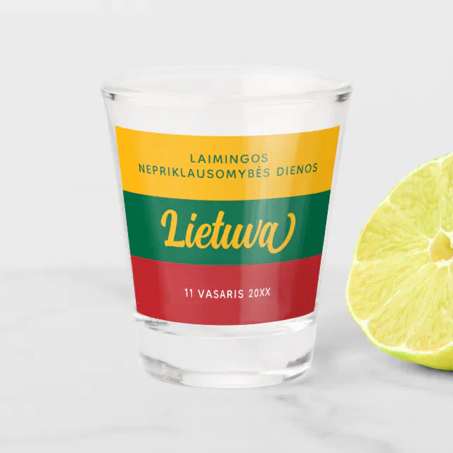 Lithuania Independence Day National Flag Shot Glass