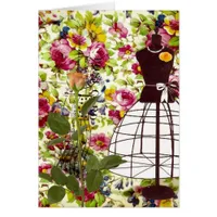 Vintage Dress Form and Flowers