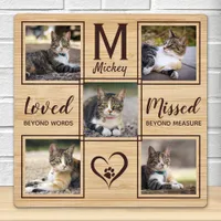 Cat Remembrance Pet Memorial Plaque