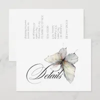 Details Elegant Abstract Ink Pastel Butterflies Invitation