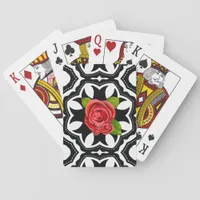 Elegant Stylish Romantic Floral Modern Pattern Poker Cards