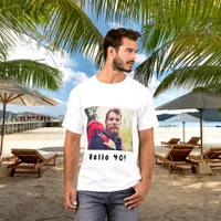 40th birthday custom photo hello 40 guys men T-Shirt