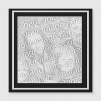 Magnetic Card - Black Square Frame Template