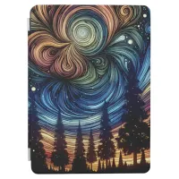 Mystical Ethereal Art with Trees and Night Sky iPad Air Cover