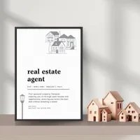 Real Estate Agent Funny Definition Wall Decor