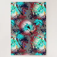 Abstract Expressionism Contemporary  Linear  Jigsaw Puzzle