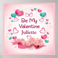 Be My Valentine Personalized Poster