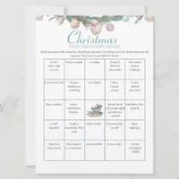 Coastal Chinoiserie Christmas Bingo game card