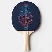 Guitar Heart Ping Pong Paddle