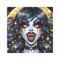 Comic Book Style Vampire Halloween Party  Metal Print