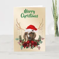 Festive Christmas Boer Goat Kid Card