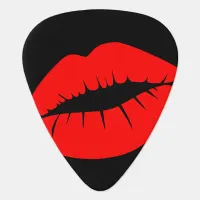 Happy Birthday Red Lips Guitar Pick