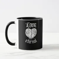 Gothic Skeleton Heart Valentine Classic Design Mug