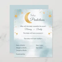 Over the Moon Baby Predictions Baby Shower Game