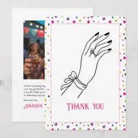 Colorful Final Fiesta Bride Photo Bachelorette Thank You Card