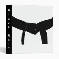 Martial Arts Black Belt 3 Ring Binder