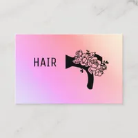 *~* Floral Blow Hair Dryer Flowers Pastel AP6 Business Card