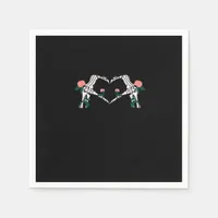 Never Wilts – Skeleton Hands Roses  Napkins