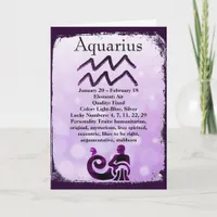 Astrology Sign Aquarius Horoscope Zodiac Card