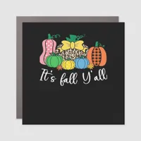 It’s Fall Y’all Leopard Pattern Pumpkin Style Car Magnet
