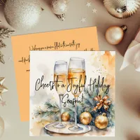 Cheers to a Joyful Holiday Season! Greeting Card