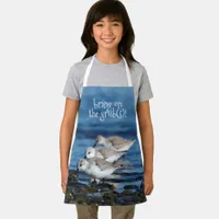 Sanderlings Feasting in Staggered Synchronicity Apron