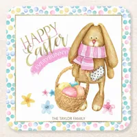 Happy Easter Everybunny ID640 Square Paper Coaster