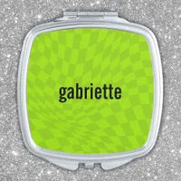 y2k pop green girl summer bridesmaid proposal name compact mirror