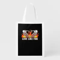 Like Classic - Skeleton Hands Heart  Grocery Bag