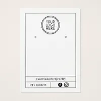 Add Your Logo Earring | Jewelry Display Card