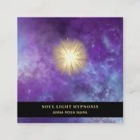 *~* Healing Energy Sun Burst Universe Cosmic Stars Square Business Card