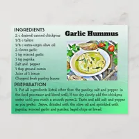 Garilic Hummus Recipe Post Card