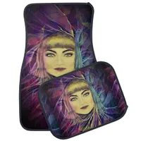 Psychedelic Dreamy Girl - Surrealism Painting Car Floor Mat