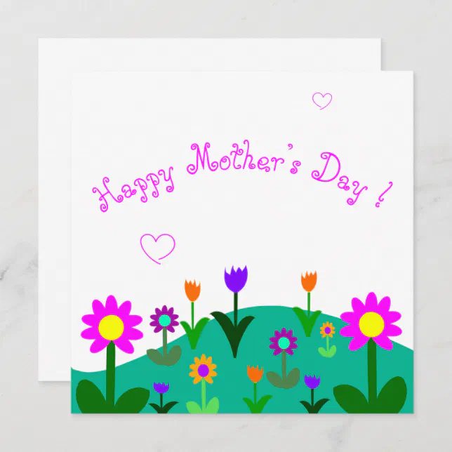 Happy Mother's Day on spring flowers in the c Card