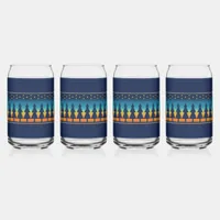 Southwest Sunset Pines Blue Can Glass