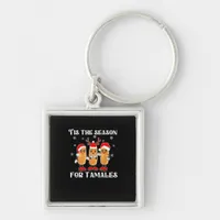 Tis Season For Tamales Mexican Christmas Modern Keychain