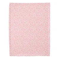 Cute Pastel Pink White Sprinkles Pattern Duvet Cover