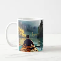 Kayak more, Worry less | Kayaking Quote and Art Coffee Mug