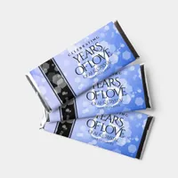 Elegant 65th Blue Sapphire Wedding Anniversary Hershey Bar Favors