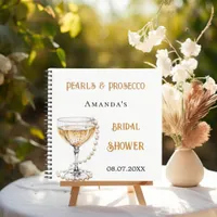 Guest book bridal shower pearl prosecco