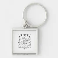 Academia Moon Witchy Goblincore Aesthetic Frog Keychain