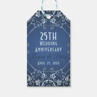 Modern Art Deco 25 Year Marriage Anniversary Gift Tags