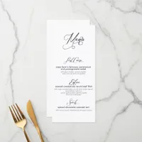 Custom Elegant MYO 3-Course Menu Modern Template