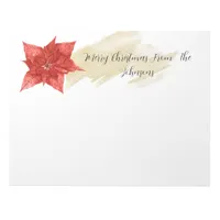 Merry Christmas Flower Notepad