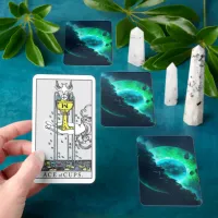 Emerald Lunar Core Cracking Open AI Art Tarot