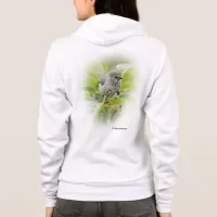 Cute Wet Wee Bushtit on the Laurel Hoodie