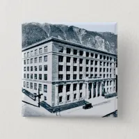 Alaska State Capitol in Juneau Date 1930 Vintage Pinback Button