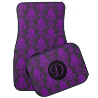 Elegant, Vintage, Victorian Damask Personalized Car Floor Mat
